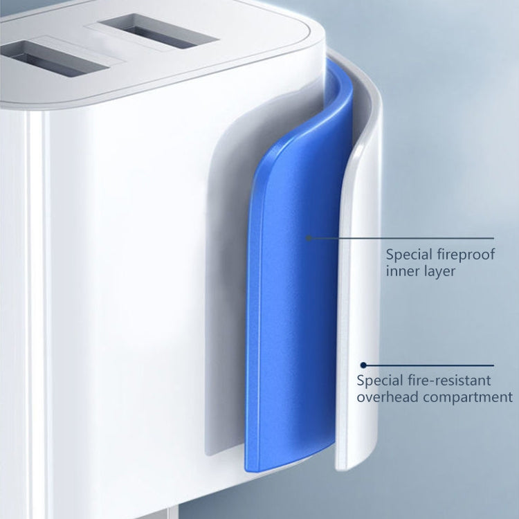 REMAX RP-U35 Jane Series 2.1A Dual USB Port Fast Charger Set, Cable:8 Pin(CN Plug)