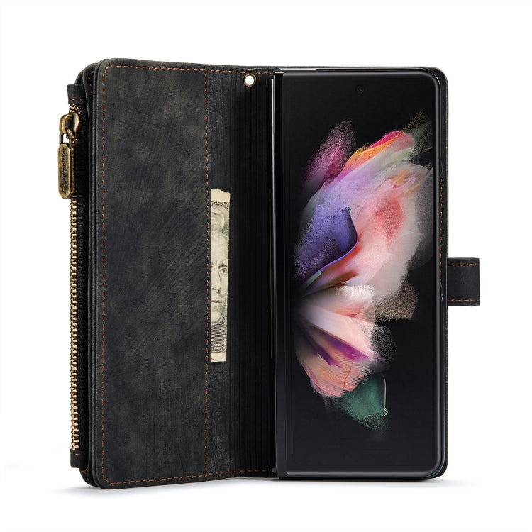 For Samsung Galaxy Z Fold4 5G CaseMe C30 Multifunctional Card Slots Zipper Phone Leather Phone Case(Black) - free shipping - PMC Jewellery - Order now!