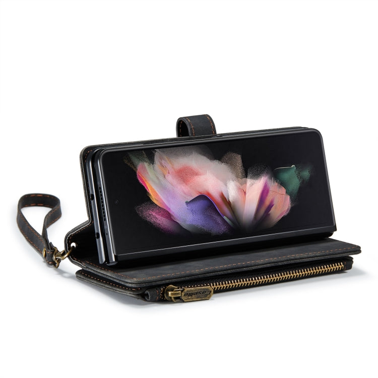 For Samsung Galaxy Z Fold4 5G CaseMe C30 Multifunctional Card Slots Zipper Phone Leather Phone Case(Black) - free shipping - PMC Jewellery - Order now!