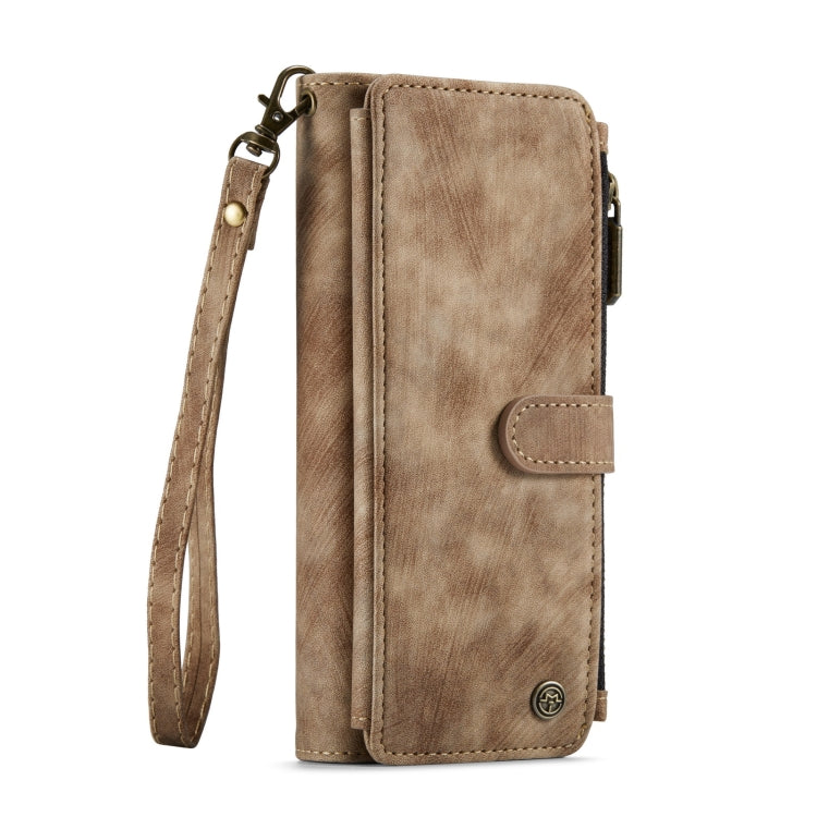 For Samsung Galaxy Z Fold5 CaseMe C30 Multifunctional Card Slots Zipper Phone Leather Phone Case(Brown) - free shipping - PMC Jewellery - Order now!