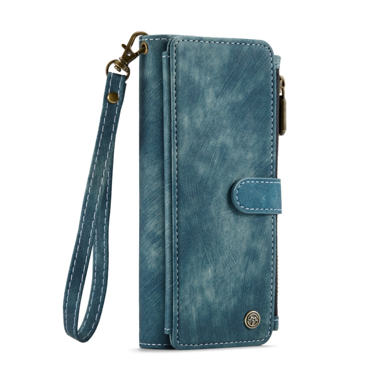 For Samsung Galaxy Z Fold5 CaseMe C30 Multifunctional Card Slots Zipper Phone Leather Phone Case(Blue) - free shipping - PMC Jewellery - Order now!