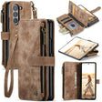 For Samsung Galaxy Z Fold6 5G CaseMe C30 Multifunctional Card Slots Zipper Phone Leather Phone Case(Brown) - Galaxy Z Fold6 5G Cases by CaseMe | Online Shopping South Africa | PMC Jewellery | Buy Now Pay Later Mobicred