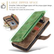 For Samsung Galaxy Z Fold6 5G CaseMe C30 Multifunctional Card Slots Zipper Phone Leather Phone Case(Brown)