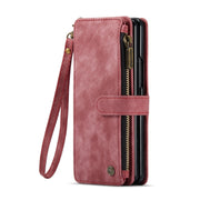 For Samsung Galaxy Z Fold6 5G CaseMe C30 Multifunctional Card Slots Zipper Phone Leather Phone Case(Red)