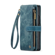 For Samsung Galaxy Z Fold6 5G CaseMe C30 Multifunctional Card Slots Zipper Phone Leather Phone Case(Blue)