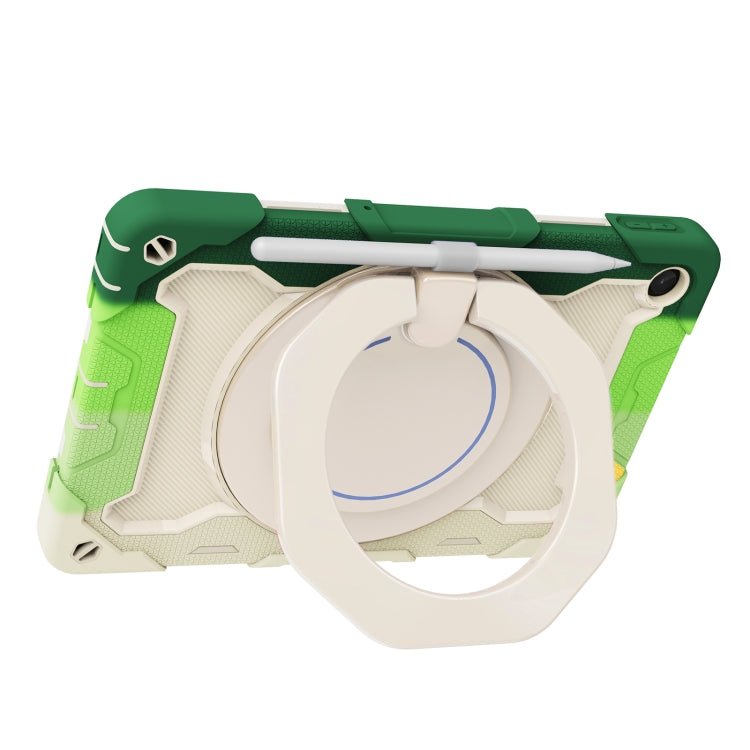 For Lenovo Tab M10 Plus 3rd Gen Armor Contrast Color Silicone + PC Tablet Case(Colorful Green)