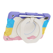 For Lenovo Tad P11 Armor Contrast Color Silicone + PC Tablet Case(Colorful Pink)