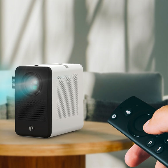 D100 180 ANSI Lumens Mini LED+LCD Smartphone Wireless Screen Mirroring Projector, Plug Type:EU Plug(White)