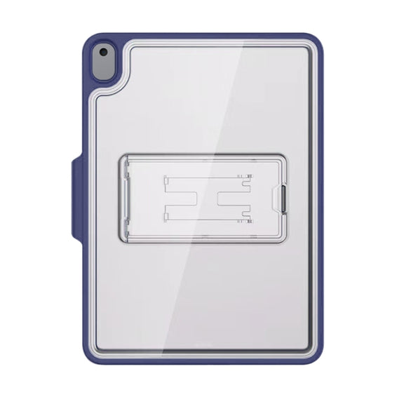 Mutural Transparent Holder Tablet Case For iPad 10.2 2021 / 2020 / 2019 / 10.5(Navy Blue)