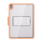 Mutural Transparent Holder Tablet Case For iPad 10.2 2021 / 2020 / 2019 / 10.5(Orange)