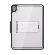 Mutural Transparent Holder Tablet Case For iPad 10.2 2021 / 2020 / 2019 / 10.5(Black)