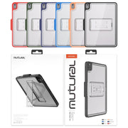 Mutural Transparent Holder Tablet Case For iPad 10.2 2021 / 2020 / 2019 / 10.5(Army Green)