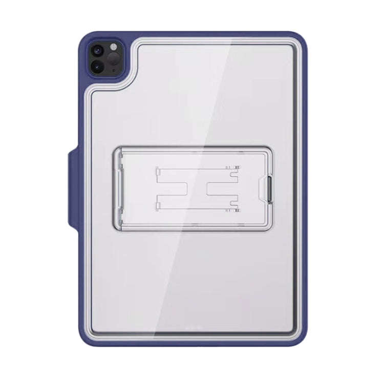 For iPad Pro 11 2022 / 2021 / 2020 / 2018 Mutural Transparent Holder Tablet Case(Navy Blue) - free shipping - PMc TechLife - Order now!