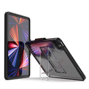 For iPad Pro 11 2022 / 2021 / 2020 / 2018 Mutural Transparent Holder Tablet Case(Black)