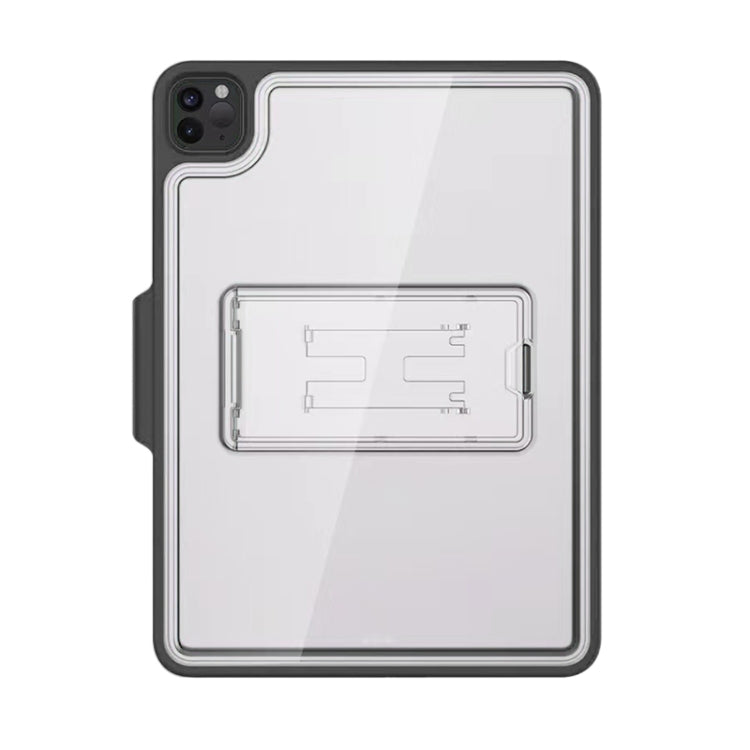 For iPad Pro 11 2022 / 2021 / 2020 / 2018 Mutural Transparent Holder Tablet Case(Black)