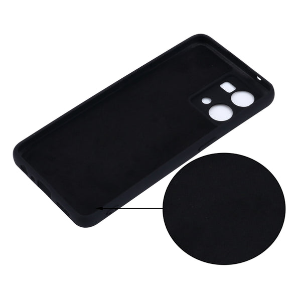 For OPPO Reno 7 4G Global/F21 Pro 4G Pure Color Liquid Silicone Shockproof Full Coverage Phone Case(Black)
