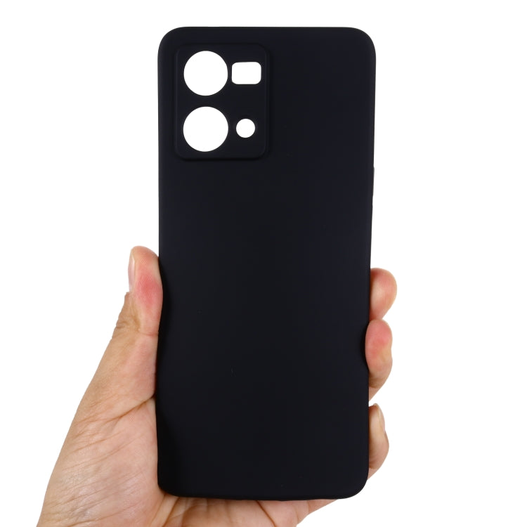 For OPPO Reno 7 4G Global/F21 Pro 4G Pure Color Liquid Silicone Shockproof Full Coverage Phone Case(Black) - OPPO Cases by PMC TechLife | Online Shopping South Africa | PMC TechLife | Buy Now Pay Later Mobicred