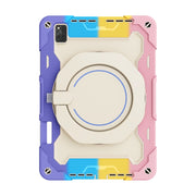 For Huawei MatePad Pro 12.6 2021 Armor Contrast Color Silicone + PC Tablet Case(Colorful Pink)