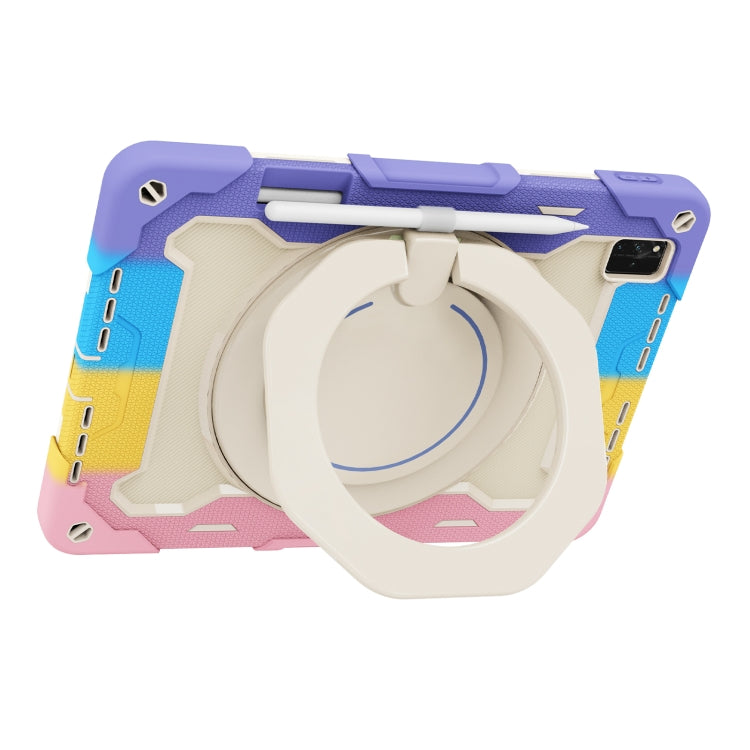 For Huawei MatePad Pro 12.6 2021 Armor Contrast Color Silicone + PC Tablet Case(Colorful Pink) - Huawei by PMC TechLife | Online Shopping South Africa | PMC TechLife | Buy Now Pay Later Mobicred