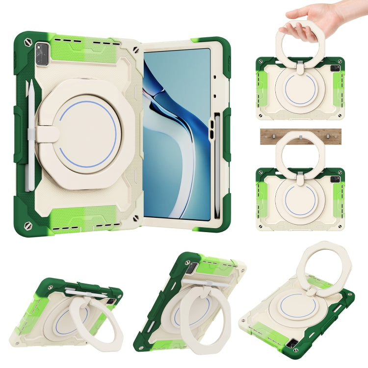 For Huawei MatePad Pro 12.6 2021 Armor Contrast Color Silicone + PC Tablet Case(Colorful Green) - Huawei by PMC TechLife | Online Shopping South Africa | PMC TechLife | Buy Now Pay Later Mobicred