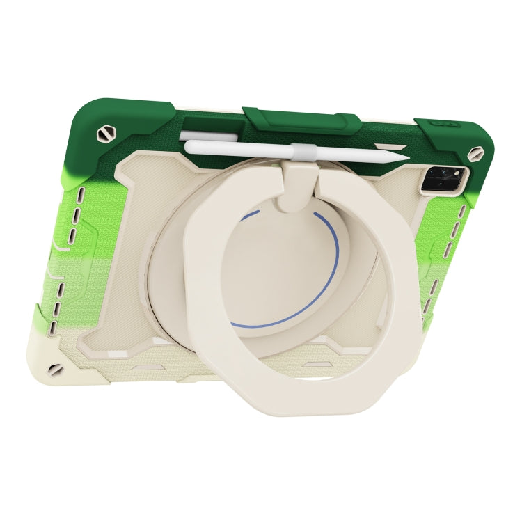 For Huawei MatePad Pro 12.6 2021 Armor Contrast Color Silicone + PC Tablet Case(Colorful Green) - Huawei by PMC TechLife | Online Shopping South Africa | PMC TechLife | Buy Now Pay Later Mobicred