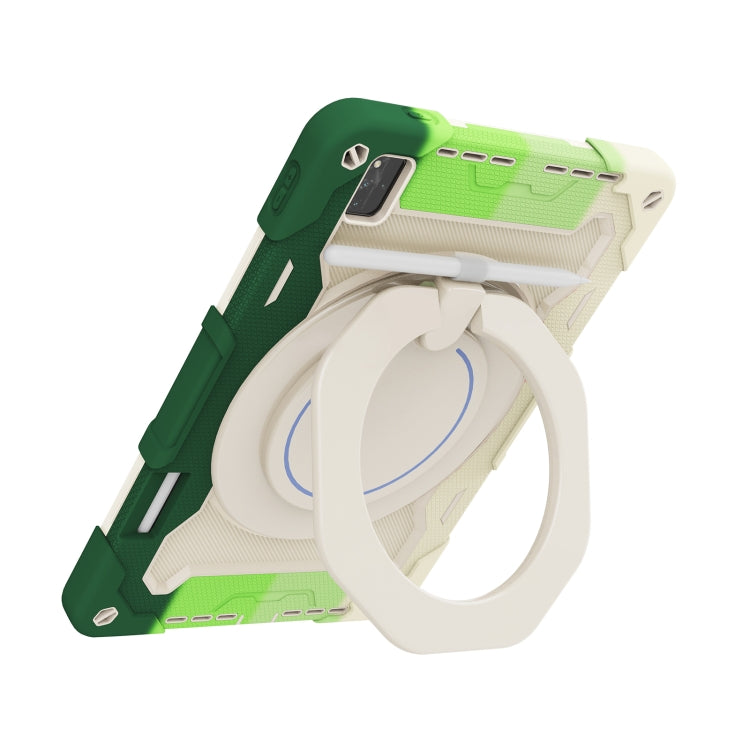 For Huawei MatePad Pro 12.6 2021 Armor Contrast Color Silicone + PC Tablet Case(Colorful Green) - Huawei by PMC TechLife | Online Shopping South Africa | PMC TechLife | Buy Now Pay Later Mobicred