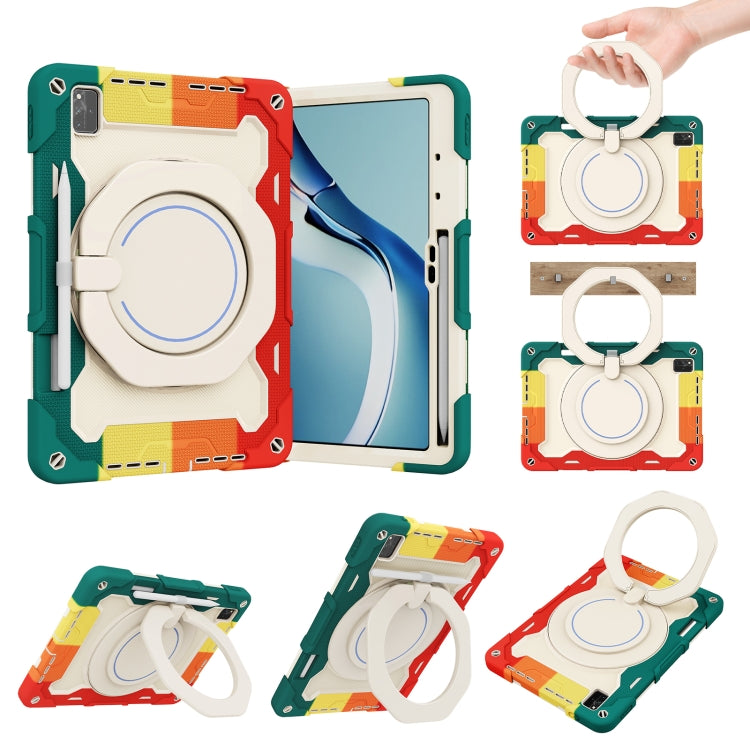 For Huawei MatePad Pro 12.6 2021 Armor Contrast Color Silicone + PC Tablet Case(Colorful Red) - Huawei by PMC TechLife | Online Shopping South Africa | PMC TechLife | Buy Now Pay Later Mobicred