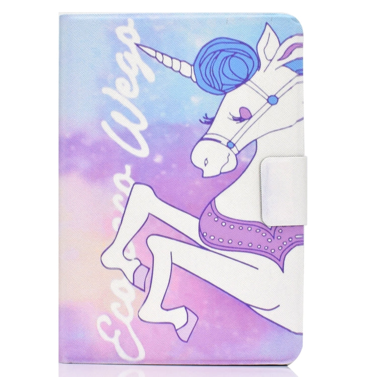 For Amazon Kindle Fire 7 2022 Electric Horizontal Flat Painted Leather Tablet Case(Pink Horse) - Amazon by PMC TechLife | Online Shopping South Africa | PMC TechLife | Buy Now Pay Later Mobicred