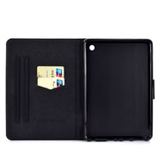 For Amazon Kindle Fire 7 2022 Electric Horizontal Flat Painted Leather Tablet Case(White Rabbit)