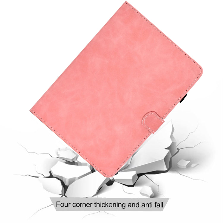 For Amazon Kindle Fire 7 2022 Cowhide Texture Smart Leather Tablet Case(Rose Gold)