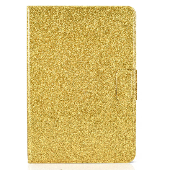 For Amazon Kindle Fire 7 2022 Varnish Glitter Powder Smart Leather Tablet Case(Yellow)