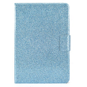 For Amazon Kindle Fire 7 2022 Varnish Glitter Powder Smart Leather Tablet Case(Blue)
