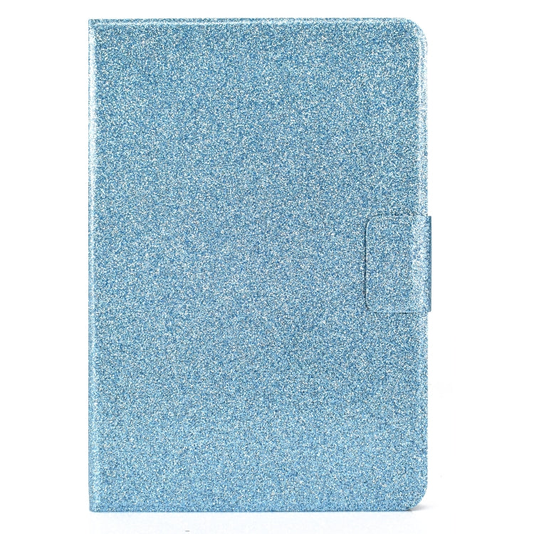 For Amazon Kindle Fire 7 2022 Varnish Glitter Powder Smart Leather Tablet Case(Blue)