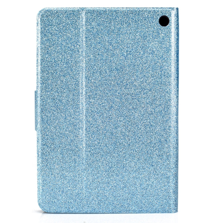 For Amazon Kindle Fire 7 2022 Varnish Glitter Powder Smart Leather Tablet Case(Blue) - Amazon by PMC TechLife | Online Shopping South Africa | PMC TechLife | Buy Now Pay Later Mobicred