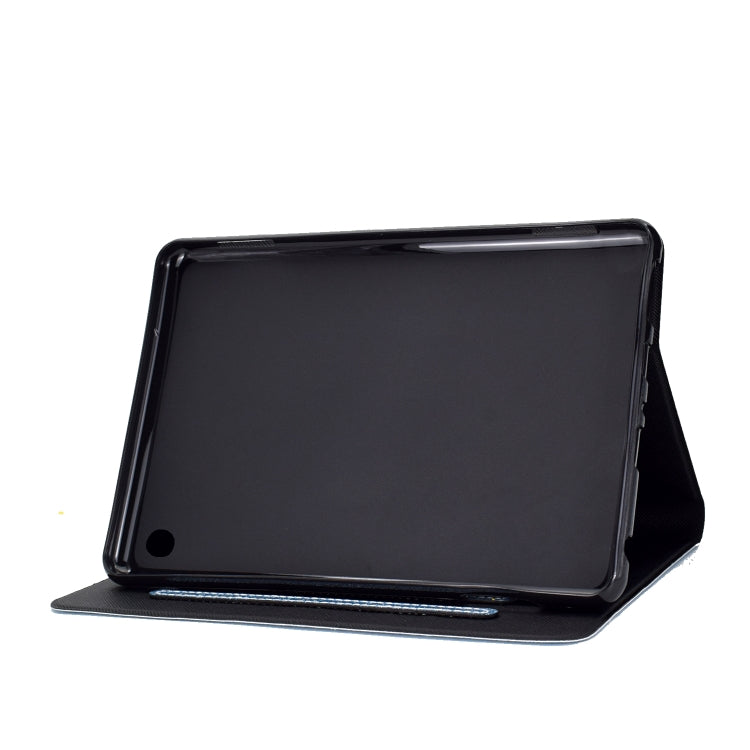 For Amazon Kindle Fire 7 2022 Varnish Glitter Powder Smart Leather Tablet Case(Blue) - Amazon by PMC TechLife | Online Shopping South Africa | PMC TechLife | Buy Now Pay Later Mobicred