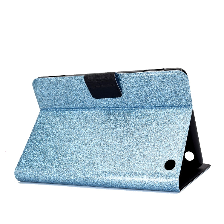 For Amazon Kindle Fire 7 2022 Varnish Glitter Powder Smart Leather Tablet Case(Blue) - Amazon by PMC TechLife | Online Shopping South Africa | PMC TechLife | Buy Now Pay Later Mobicred