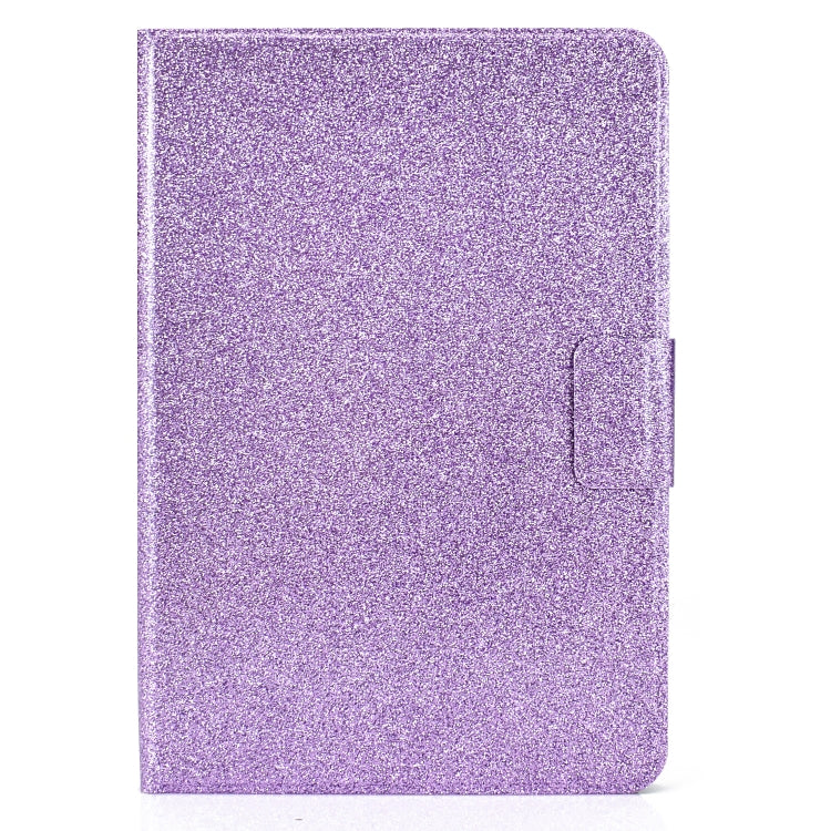 For Amazon Kindle Fire 7 2022 Varnish Glitter Powder Smart Leather Tablet Case(Purple)