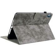 For Nokia T10 Tiger Pattern PU Tablet Case(Grey)