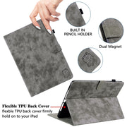 For Nokia T10 Tiger Pattern PU Tablet Case(Grey)
