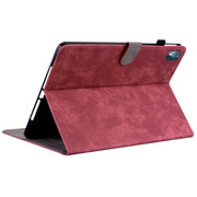 For Nokia T10 Tiger Pattern PU Tablet Case(Red)