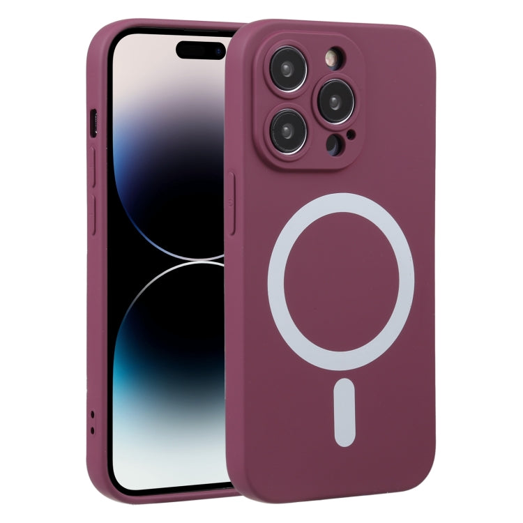 For iPhone 14 Pro Max Liquid Silicone Magsafe Phone Case (Wine Red) - iPhone 14 Pro Max Cases by PMC TechLife | Online Shopping South Africa | PMC TechLife