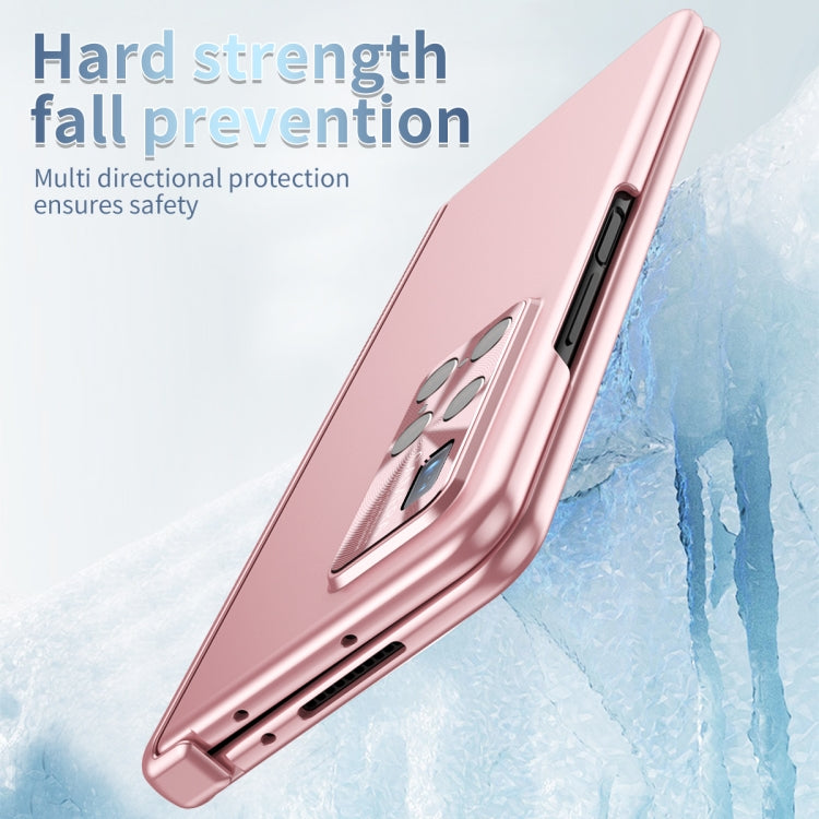 For Huawei Mate X2 Electroplating Hinged Folding Phone Case with S Pen Fold Edtion(Pink) - Huawei Cases by PMC TechLife | Online Shopping South Africa | PMC TechLife | Buy Now Pay Later Mobicred