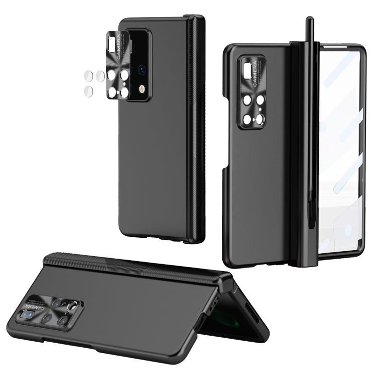 For Huawei Mate X2 Electroplating Hinged Folding Phone Case with S Pen Fold Edtion(Black) - Huawei Cases by PMC TechLife | Online Shopping South Africa | PMC TechLife | Buy Now Pay Later Mobicred