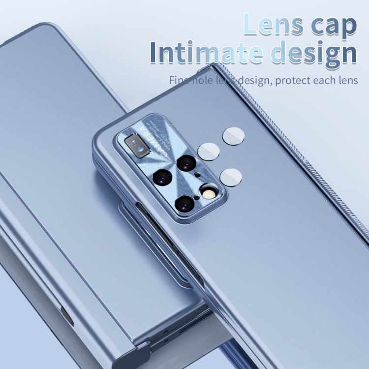 For Huawei Mate X2 Electroplating Hinged Folding Phone Case with S Pen Fold Edtion(Blue) - Huawei Cases by PMC TechLife | Online Shopping South Africa | PMC TechLife | Buy Now Pay Later Mobicred