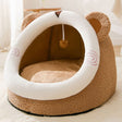 Semi-enclosed Pet Cat and Dog Bed Dog Kennel Pad Pet Supplies, Size:M(Coffee Bear) - Beds by PMC TechLife | Online Shopping South Africa | PMC TechLife | Buy Now Pay Later Mobicred
