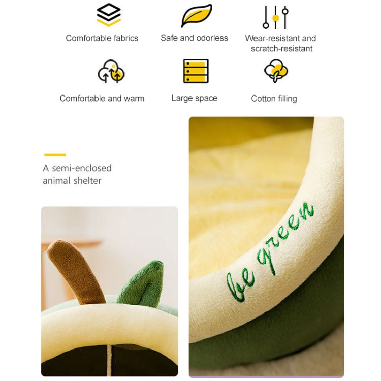 Semi-enclosed Pet Cat and Dog Bed Dog Kennel Pad Pet Supplies, Size:M(Avocado) - Beds by PMC TechLife | Online Shopping South Africa | PMC TechLife | Buy Now Pay Later Mobicred