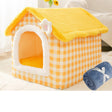 House Type Universal Removable and Washable Pet Dog Cat Bed Pet Supplies, Size:S(Yellow Flower + Blanket) - Beds by PMC TechLife | Online Shopping South Africa | PMC TechLife | Buy Now Pay Later Mobicred