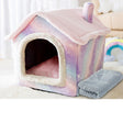 House Type Universal Removable and Washable Pet Dog Cat Bed Pet Supplies, Size:S(Pink Starry Sky + Blanket) - Beds by PMC TechLife | Online Shopping South Africa | PMC TechLife | Buy Now Pay Later Mobicred