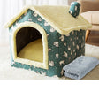 House Type Universal Removable and Washable Pet Dog Cat Bed Pet Supplies, Size:S(Green Bear House + Blanket) - Beds by PMC TechLife | Online Shopping South Africa | PMC TechLife | Buy Now Pay Later Mobicred