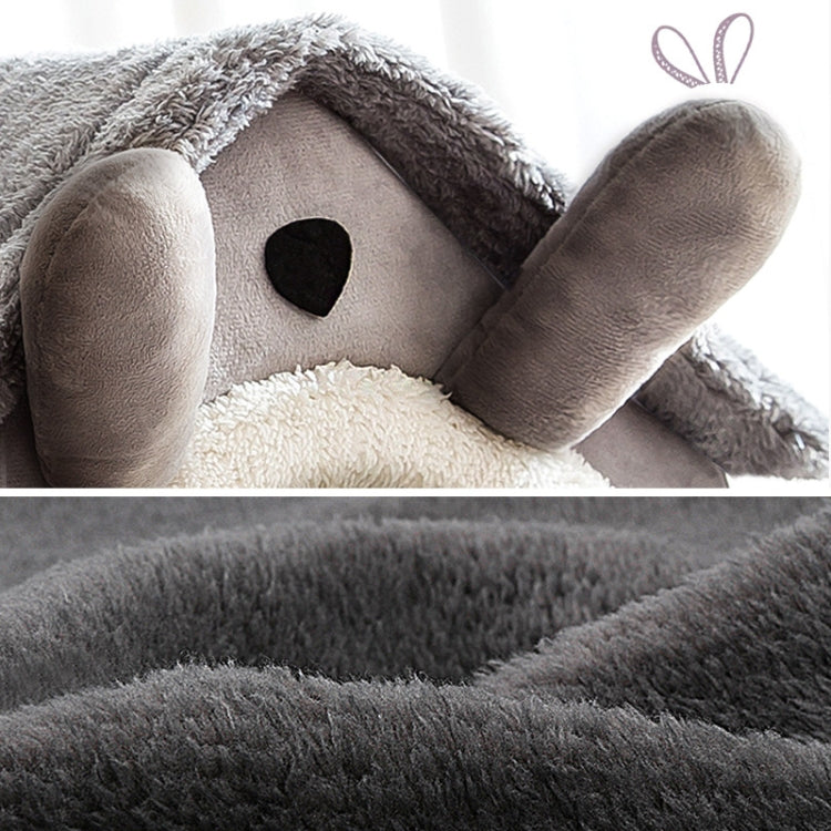House Type Universal Removable and Washable Pet Dog Cat Bed Pet Supplies, Size:S(Gray Cat + Mat)